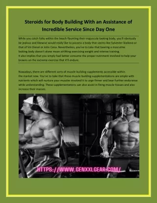 steroids for body building with an assistance