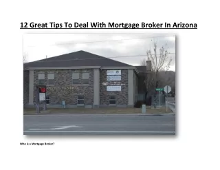 12 Great Tips To Deal With Mortgage Broker In Arizona