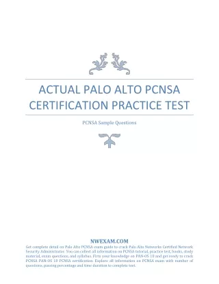 actual palo alto pcnsa certification practice test