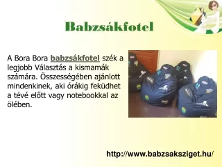 Babzsákfotel Gyerekeknek