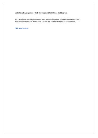 node web development web development with node