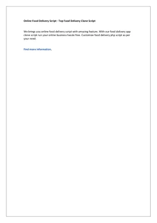 online food delivery script top food delivery