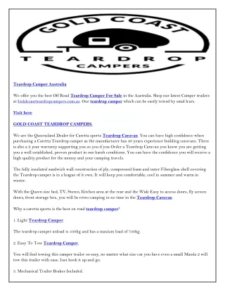 teardrop camper australia we offer you the best