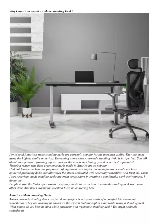 why choose an american made standing desk