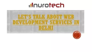 let s talk about web development services in delhi