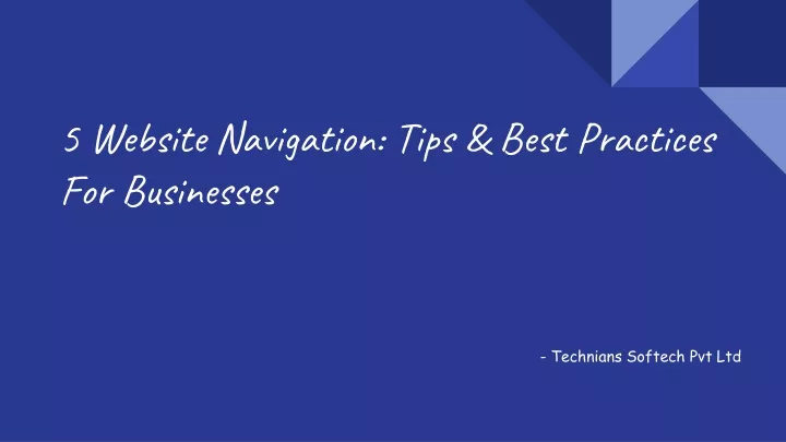 5 website navigation tips best practices for businesses