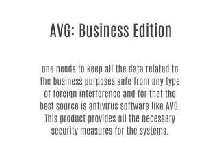 AVG: Business Edition