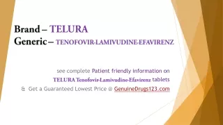 brand telura generic tenofovir lamivudine efavirenz