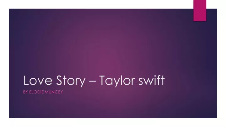 love story taylor swift by elodie muncey