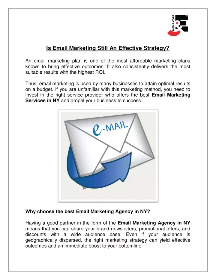 is email marketing still an effective strategy