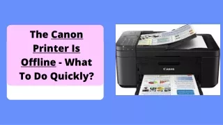 the canon printer is offline what to do quickly
