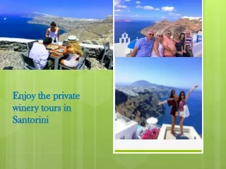 enjoy the private winery tours in santorini