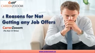 4 reasons for not getting any job offers