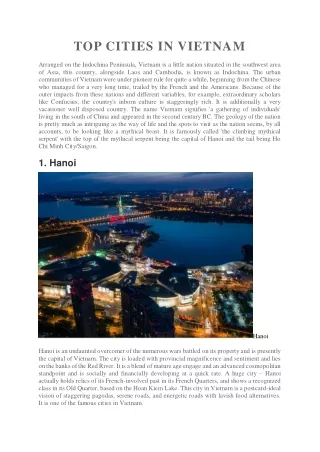 top cities in vietnam