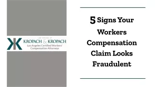 5 Signs Your Workers Compensation Claim Looks Fraudulent