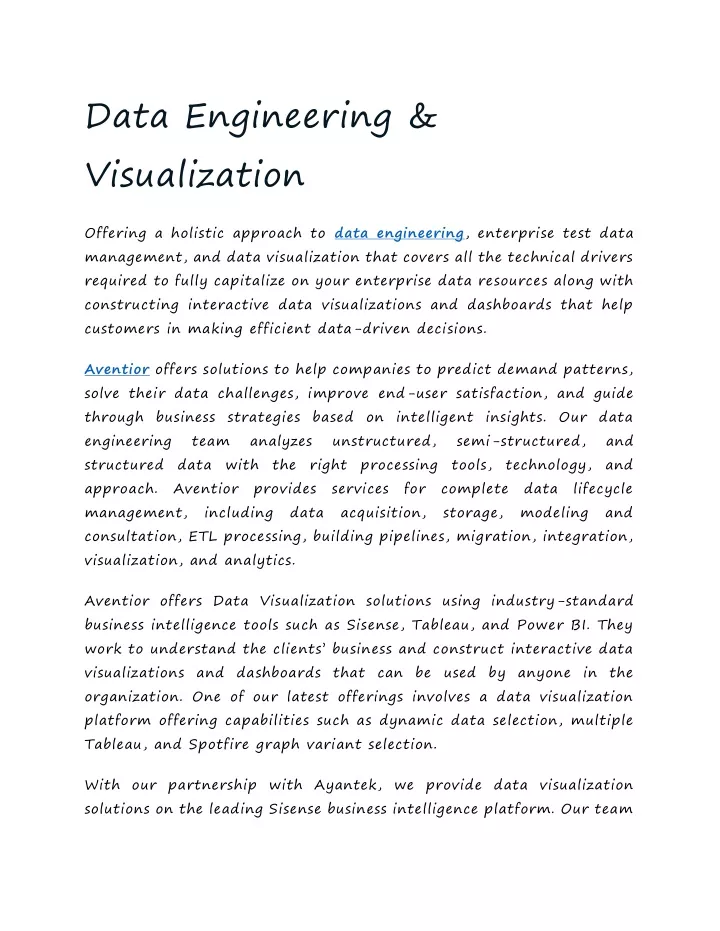 data engineering visualization