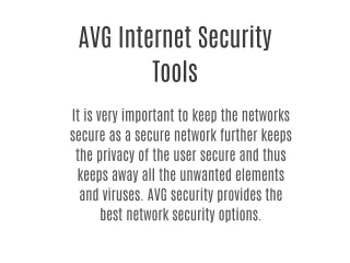 AVG Internet Security Tools