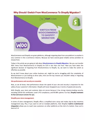 whyshouldi switch fromwoocommerceto