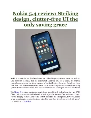 nokia 5 4 review striking design clutter free