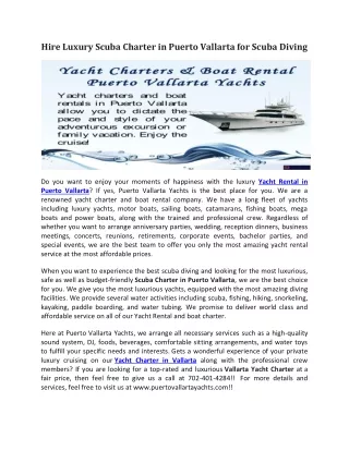 Yacht Rental in Puerto Vallarta