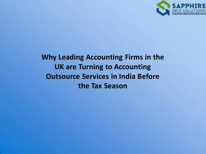 why leading accounting firms