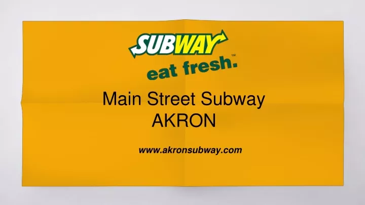 main street subway akron
