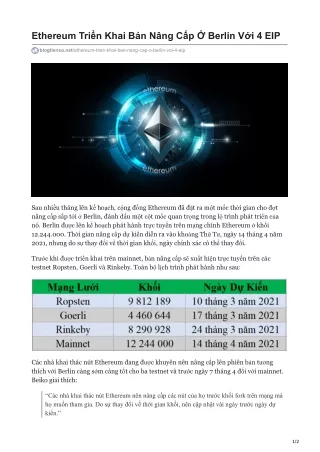 ethereum tri n khai b n n ng c p berlin v i 4 eip