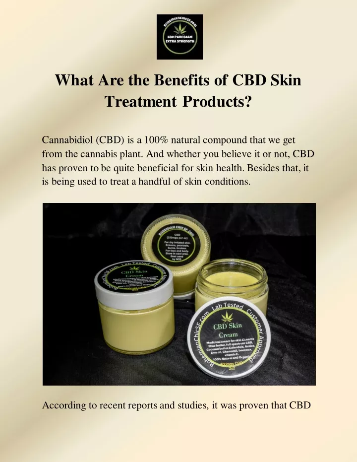 what are the benefits of cbd skin treatment