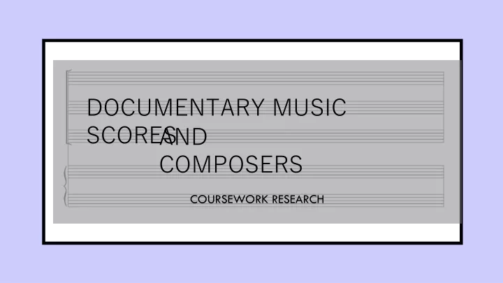 documentary music scores