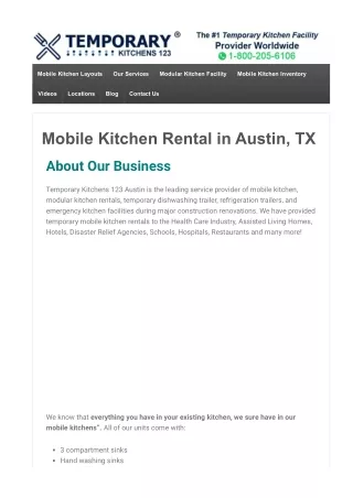 Mobile Kitchen Rental in Austin Texas