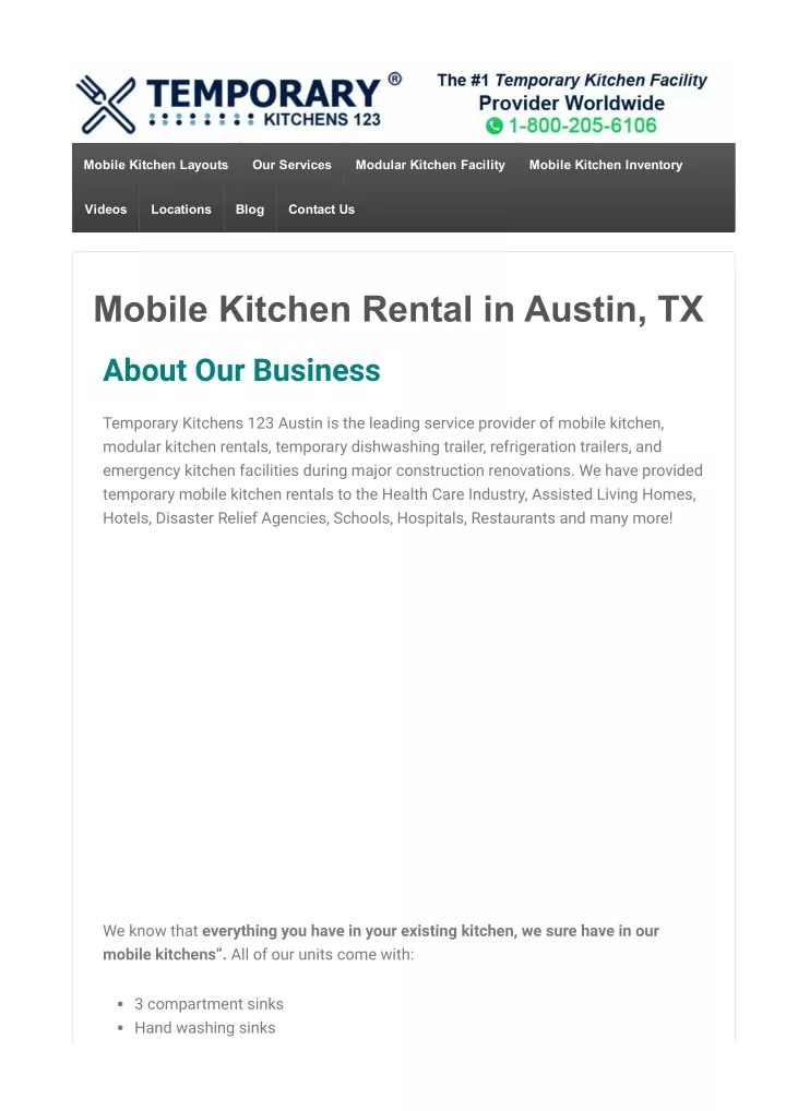 mobile kitchen layouts