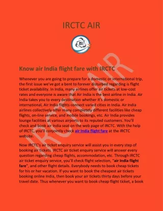 irctc air