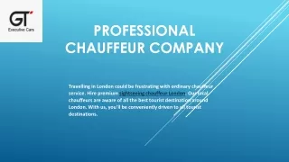 Professional Chauffeur Company - Luxury Chauffeur Service
