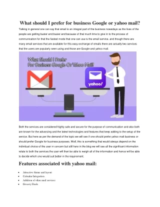 what should i prefer for business google or yahoo
