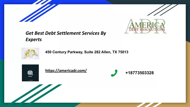 get best debt settlement services by experts