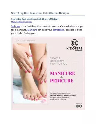searching best manicure call kdoters udaipur