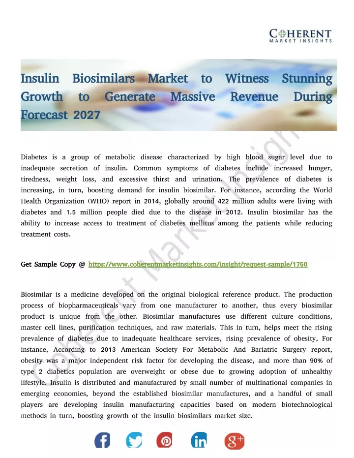insulin biosimilars market to witness stunning