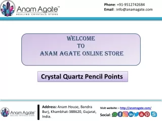 Crystal Quartz Pencil Points