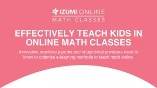 Effectively Teach Kids in Online Math Classes