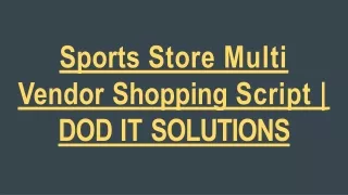 sports store multi