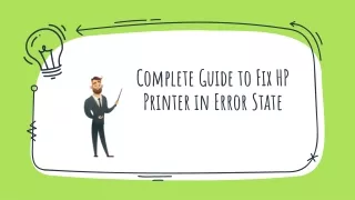 Complete Guide to Fix HP Printer in Error State