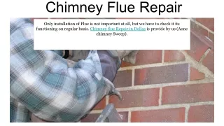 Chimney Flue Repair in Dallas