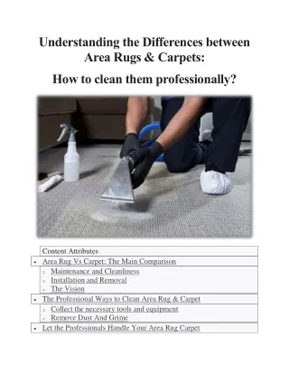 Understanding the Differences between Area Rugs & Carpets: How to clean them professionally?
