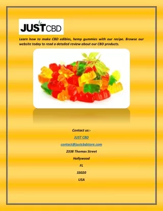 learn how to make cbd edibles hemp gummies with