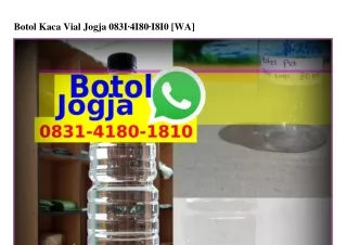 Botol Kaca Vial Jogja Ô831-418Ô-181Ô(WA)