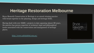 Heritage Architects Melbourne