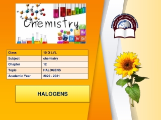 UNIT 12 HALIGENS IGCSE PPT CHEMISTRY