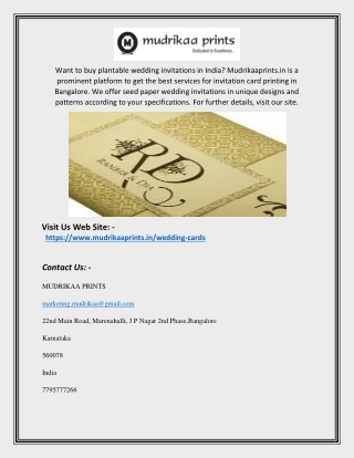want to buy plantable wedding invitations
