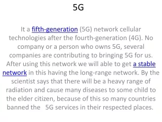what is 5G