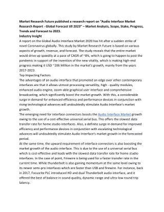 market research future published a research